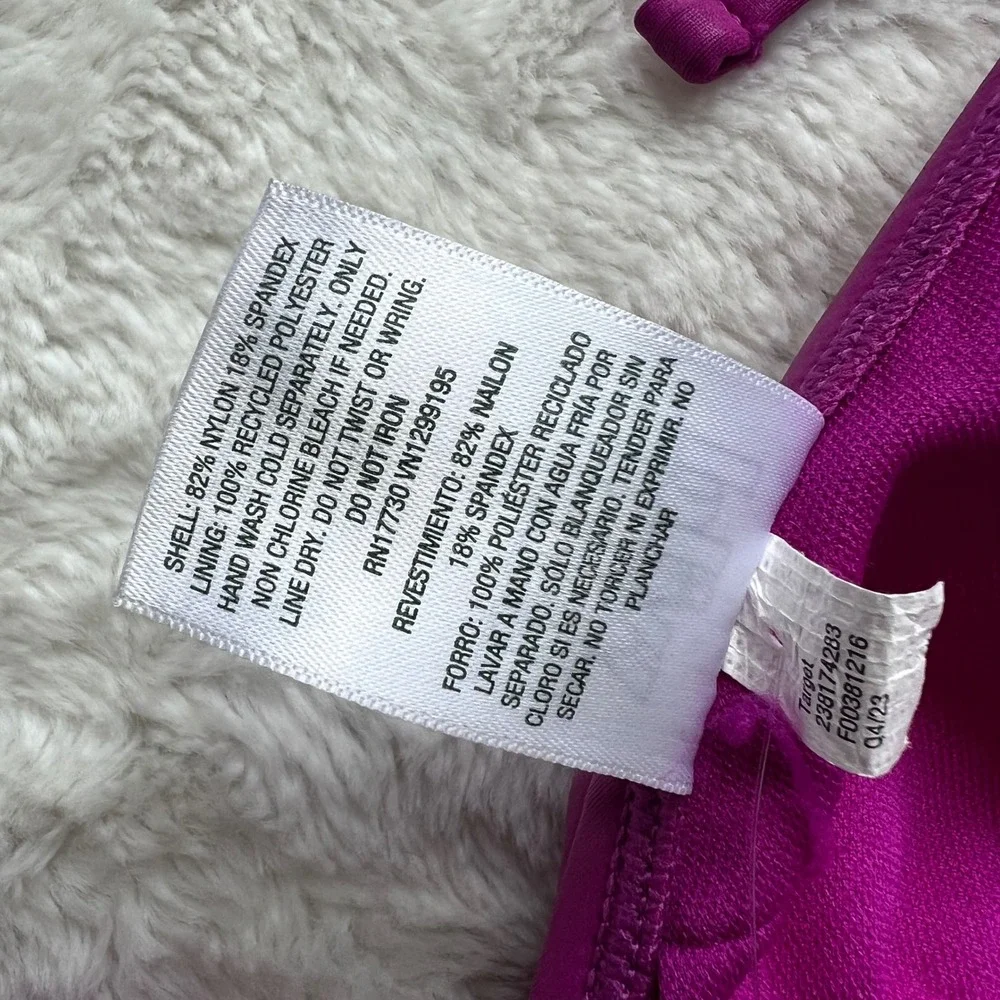 Wild Fable Magenta Purple Triangle Bikini Top XS New Halter Swim 238174283 NWT
